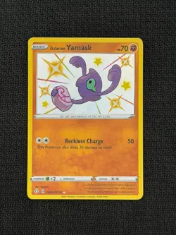 Pokemon TCG Shiny Fates Galarian Yamask Shiny Holo Rare SV065/SV122 NM - Image 1