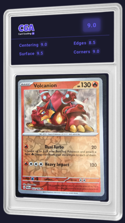 Paradox Rift Reverse Holo Volcanion 022/182 Pokemon TCG - CGA 9.0 Digital Grade - Image 1