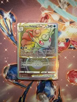 2022 Pokemon SWSH12 #197/195 - Alolan Vulpix VStar - Secret Rare - Image 1