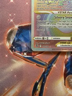 2022 Pokemon SWSH12 #197/195 - Alolan Vulpix VStar - Secret Rare - Image 3