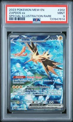 2023 POKEMON MEW EN-151 SPECIAL ILLUSTRATION RARE #202 ZAPDOS EX PSA 9 - Image 1