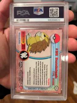 2000 Topps Chrome Pokemon Sandslash #28 Sparkle Mint PSA 9 - Image 2