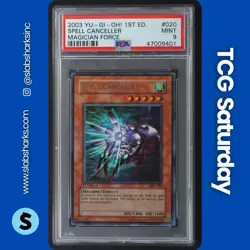 2003 YU-GI-OH! MAGICIAN'S FORCE 1ST EDITION #MFC-020 SPELL CANCELLER PSA 9 - Image 1