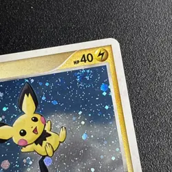2008 Pokemon Japanese Promo Pichu Holo DP Card Exchange #112 DP-P SWIRL top R - Image 2