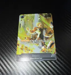 Bandai Vegeta Battle Card FS09-15 Dragon Ball Legends English 30000 Power Cost 6 - Image 2