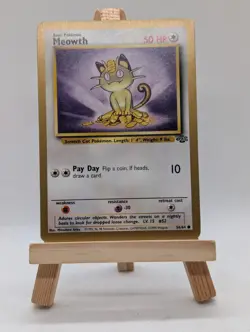 Meowth - 56/64 - Pokemon (Gold Bordered) Common Promo Card MP - Image 1