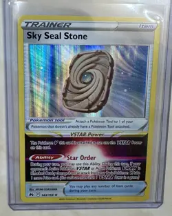 Factory Error Sky Seal Stone 143/159 Crown Zenith Holo Rare Pokemon TCG Card - Image 1