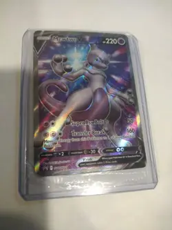 Pokemon TCG Mewtwo v SWSH229 Ultra Rare Black Star Promo Card SEALED - Image 2