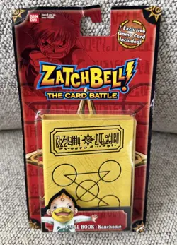 2005 BANDAI ZATCH BELL SERIES 1 THE CARD BATTLE GAME KANCHOME YELLOW SPELL BOOK - Image 1