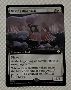 Nesting Dovehawk Extended Art NM Unplayed March Of The Machine Commander MTG - Image 1