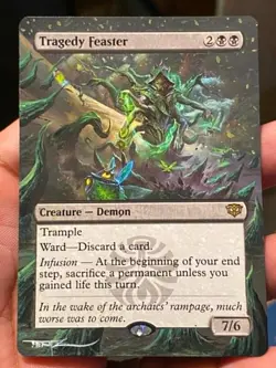 Tragedy Feaster Secrets of Strixhaven Hand Painted Borderless Altered Art Tentz - Image 1