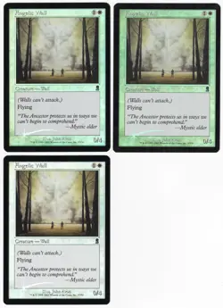 Angelic Wall x3 3x 2001 Odyssey FOIL White Common Creature MTG NM AZ1 - Image 1