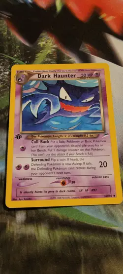 Pokemon TCG - 1st Edition Dark Haunter Neo Destiny 36/105 Uncommon Card - Image 1