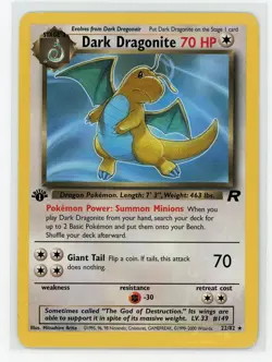 Pokemon TCG - Dark Dragonite 22/82 - Team Rocket - 1st Edition - Image 1