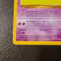 Pokemon TCG Slowpoke 55/62 Fossil Common Regular Basic 1999 English - Image 3