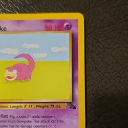 Pokemon TCG Slowpoke 55/62 Fossil Common Regular Basic 1999 English - Image 5