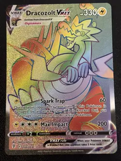 2021 POKEMON EVOLVING SKIES DRACOZOLT VMAX 210/203 SECRET RARE - Image 1