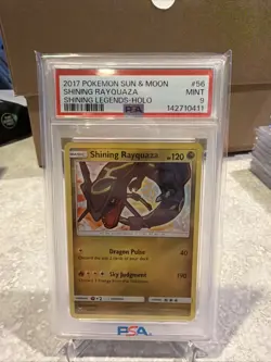 2017 POKEMON SHINING LEGENDS SHINING RAYQUAZA #56 HOLO PSA 9 MINT - Image 1