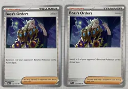 Boss’s Orders 172/193 Non-Holo Rare DECK EXCLUSIVE Pokemon TCG Paldea Evolved 2x - Image 1