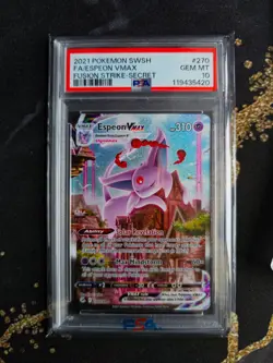 PSA 10 Pokemon TCG Espeon VMAX Alternate Art Secret 270/264 Fusion Strike PSA 10 - Image 1