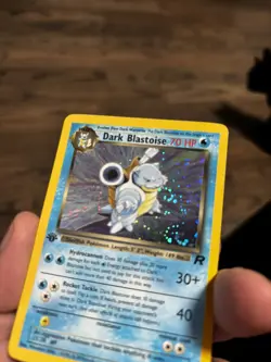 Pokemon Dark Blastoise Holo 3/82 1999-2000 Rocket 1st Edition w/Swirl - Image 5