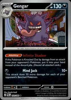 Gengar 050/088 Rare Perfect Order Pokemon Holo Near Mint - Image 1