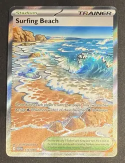 Surfing Beach 114/086 Full Art Ultra Rare Chaos Rising Pokemon TCG NM - Image 1