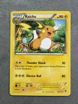 HP Pokemon TCG Raichu Furious Fists 28/111 Regular - Image 1