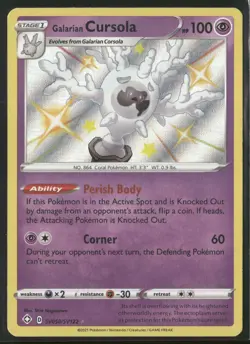 Galarian Cursola SV050/SV122 Shining Fates Shiny Vault Pokemon Holo NM - Image 1