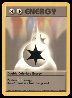 Double Colorless Energy 96/102 Uncommon Base Set Unlimited Pokemon HP - Image 1