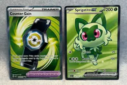 Sprigatito ex 251/217 Ultra Rare + Counter Gain 259/217 Ascended Heroes Pokemon - Image 1