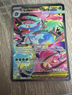 Pokemon Mega Venusaur EX Me01: Mega Evolution Full Art Holo 177/132 380HP - Image 3