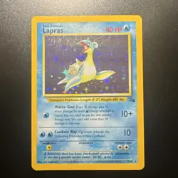 Wizards of the Coast Pokemon TCG Lapras 10/62 Fossil Holo Rare 80 HP English - Image 1