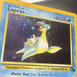 Wizards of the Coast Pokemon TCG Lapras 10/62 Fossil Holo Rare 80 HP English - Image 3