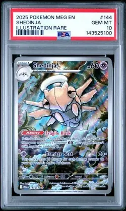 Pokemon Mega Evolutions Shedinja #144 Illustration Rare PSA 10 - Image 1
