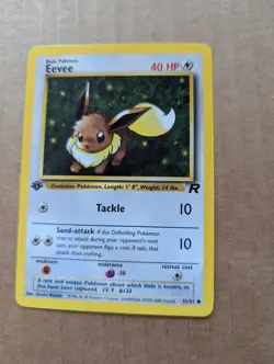 2000 Pokemon Team Rocket First Edition Eevee #55/82 - Image 1
