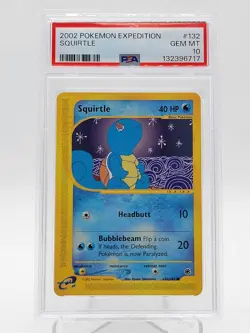 SQUIRTLE 2002 POKEMON EXPEDITION #132/165 PSA 10 Q3963 - Image 1