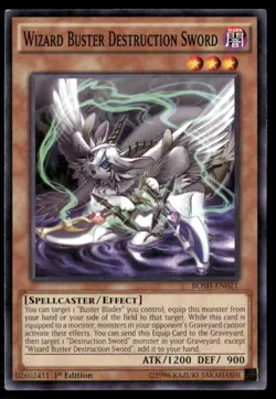 Wizard Buster Destruction Sword Breakers of Shadow BOSH-EN021 Yugioh LP - Image 1
