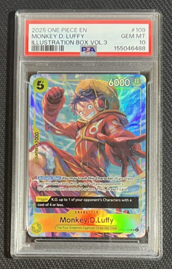 One Piece Illustration Box Vol. 3 Monkey D. Luffy Promo OP07-109 PSA 10 GEM MINT - Image 1