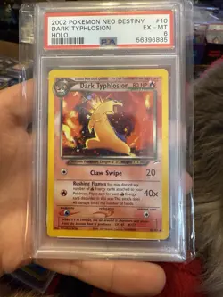 2002 Pokemon Neo Destiny DARK TYPHLOSION Holo 10/105 PSA 6 - Image 1