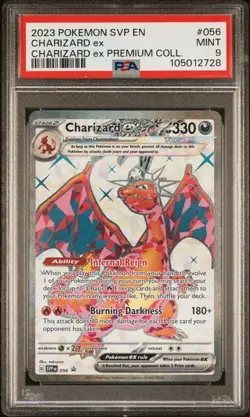 PSA 9 - 2023 Pokemon SVP En Premium Collection CHARIZARD EX #056 (2728) - Image 1