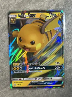 Raichu GX SM213 Pokemon TCG Black Star Promo Sun Moon Sm Holo Rare (Light Play) - Image 1