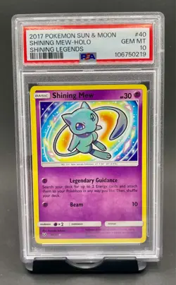 PSA 10 Shining Mew #40/73 Holo 2017 Pokemon Sun & Moon SM Shining Legends - Image 1