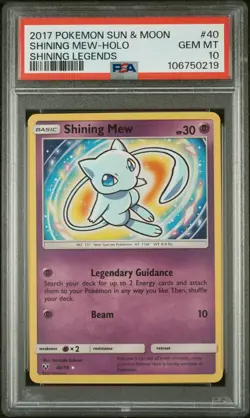 PSA 10 Shining Mew #40/73 Holo 2017 Pokemon Sun & Moon SM Shining Legends - Image 3