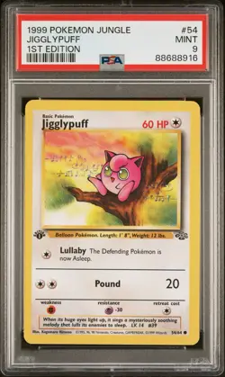 1999 POKEMON JUNGLE 1ST EDITION #54 JIGGLYPUFF PSA 9 MINT POKEMON WOTC - Image 2