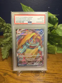 2020 Pokemon Drednaw VMAX PSA 10 Champions Path 015/073 - Image 1