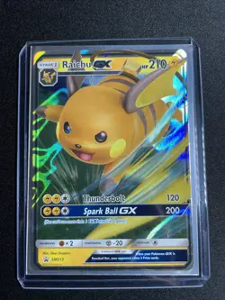 Raichu GX sm213 Holo Rare-Black Star Promo Full Art Pokemon TCG - Image 1