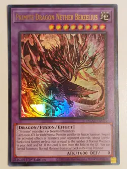 Yu-Gi-Oh! Primite Dragon Nether Berzelius DUAD-EN035 Ultra Rare 1st Edition - Image 1