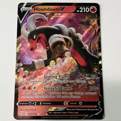 Houndoom V - Darkness Ablaze - 021/189 NM Rare Pokemon TCG - Image 1