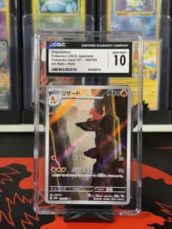 Pokemon Japanese 151 #169/165 Charmeleon Art Rare Holo CGC 10 GEM MINT - Image 1